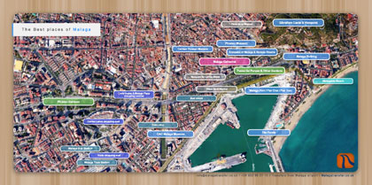 Map of The Best Places of Malaga