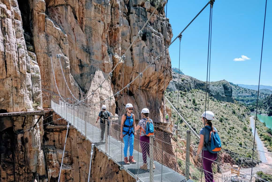 suspension bridge crossing the gorge