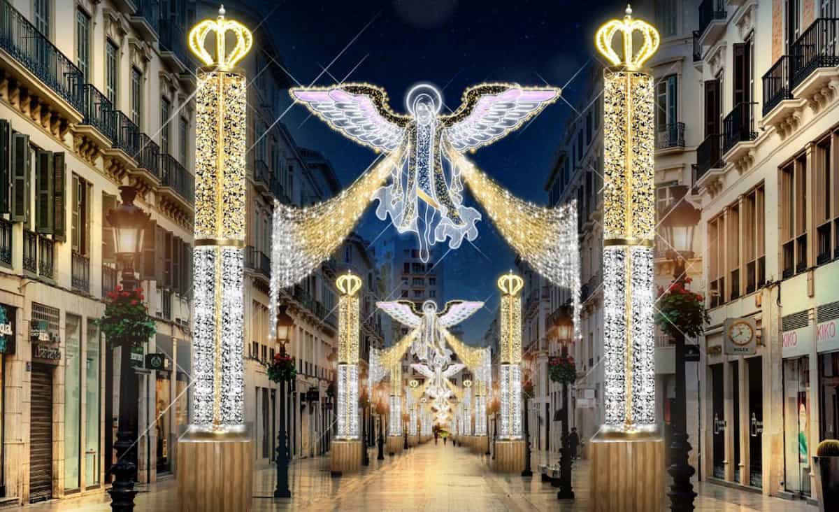 neue Weihnachtsbeleuchtung in Málaga 