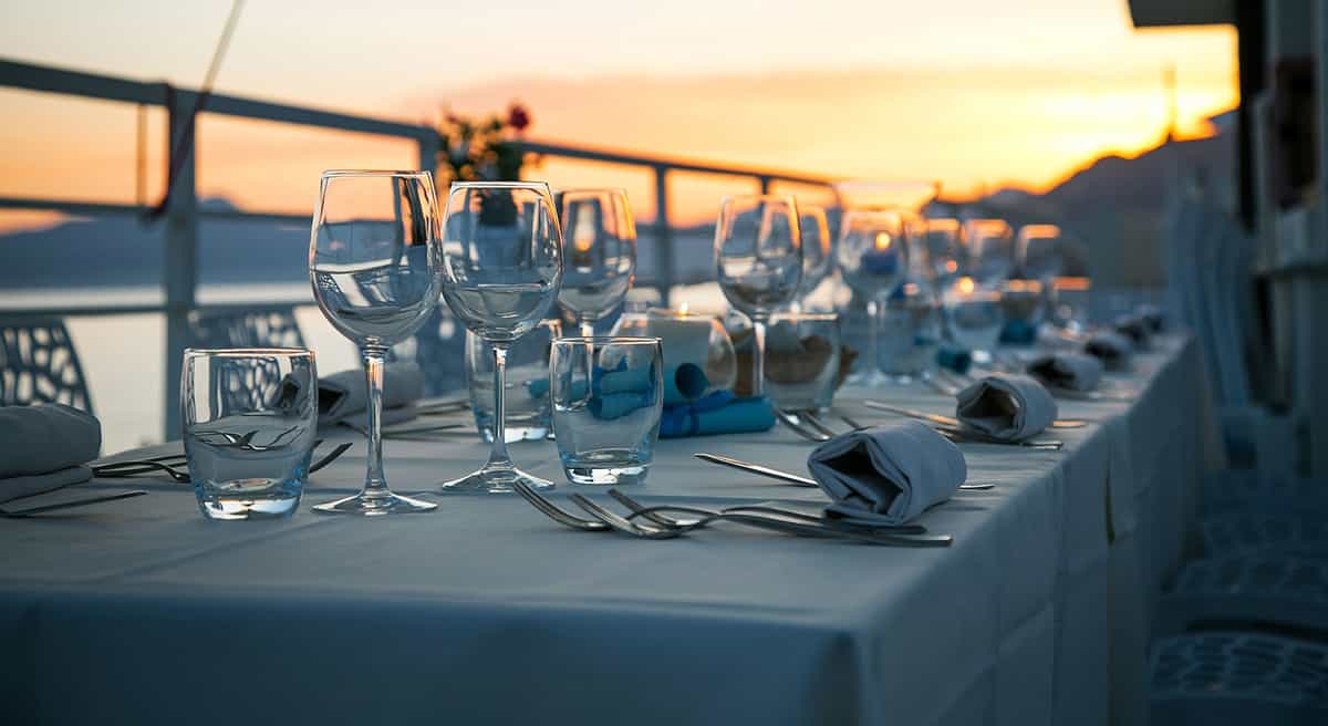 Restaurante con terraza en Nochevieja