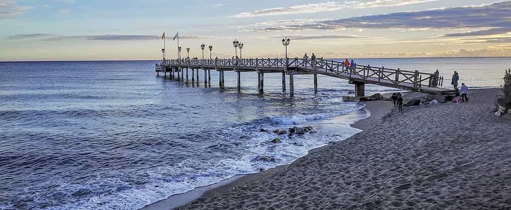 Marbella beach in winter
